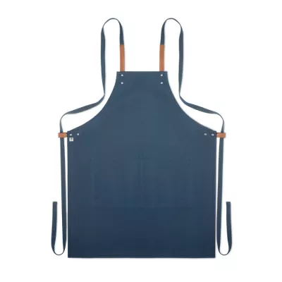 Fartuch z bawełny organicznej 340 g/m² NAGPUR COLOUR - Niebieski (MO6261-04)