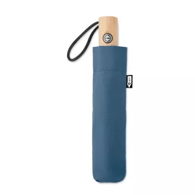 Parasol składany automatyczny 23" z RPET LEEDS - Niebieski (MO6265-04)