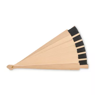 Wachlarz drewniany z 34 żebrami WOODFAN - Czarny (MO2883-03)