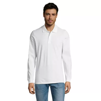 Polo męskie 180 g/m² Sol's PERFECT LSL MEN - Bialy (S02087-WH)
