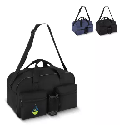Torba sportowo-podróżna R-PET 600D 46 x 21 x 27,5 cm 25 l - czarny (LT95367-N0002)