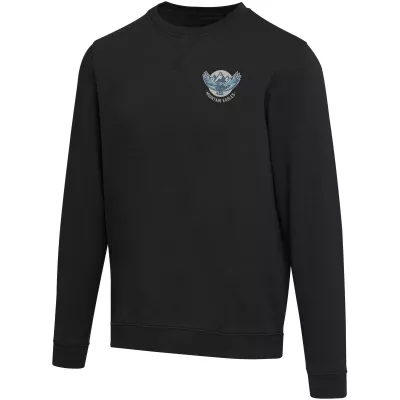 Jasper organiczna bluza unisex z recyklingu o gramaturze 280 g/m² z okrągłym dekoltem i certyfikatem OCS - Czarny (39561-BLACK)