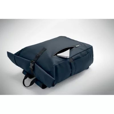 Plecak rolltop na laptop RPET 600D BANGKOK ROLL - Niebieski (MO2643-04)
