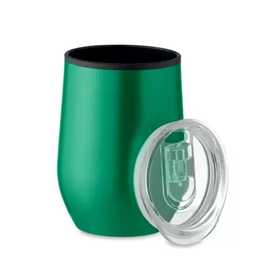 Kubek termiczny stalowy z pokrywką 350 ml CHIN CHAN - Zielony (MO6700-09)