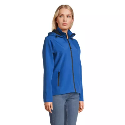 Softshell damski z kapturem Sol's RACE HOODED WOMEN - Niebieski (S04448-RB)