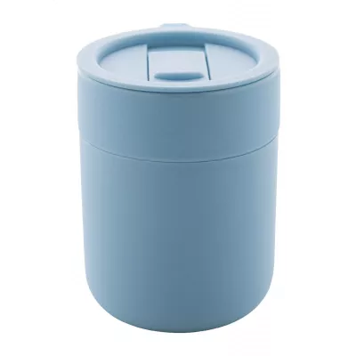 Ceramiczny kubek podróżny pokryty silikonem Liberica 300 ml - jasnoniebieski (AP800549-06V)