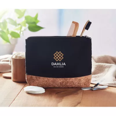 Kosmetyczka bawełniana 220 g/m² PORTO BAG - Czarny (MO9817-03)