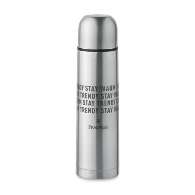 Termos ze stali z recyklingu 500 ml MAHUA - Srebrny Mat (MO2109-16)