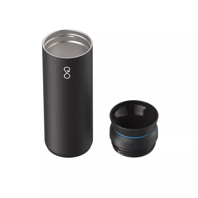 Ocean Bottle Peak Brew 590 ml kubek z recyklingowanej stali nierdzewnej - Obsidian Black (10094190)