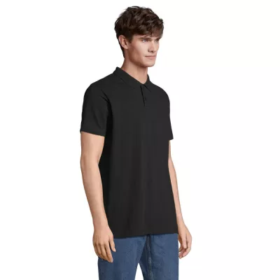 Koszulka polo unisex z czesanej bawełny Sol's PULSE - Czarny (S04502-BK)