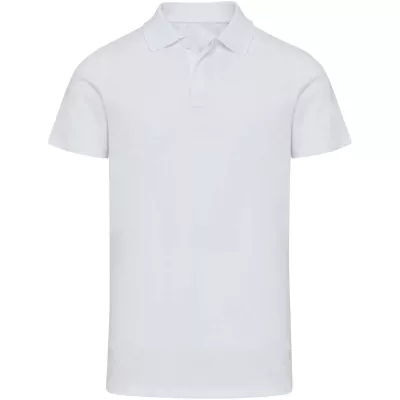 Graphite organiczna koszulka polo unisex o gramaturze 180 g/m², z krótkim rękawem i certyfikatem OCS - Biały (39559-WHITE)