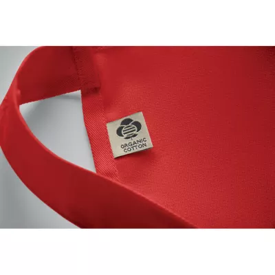Fartuch z bawełny organicznej 240 g/m² GAMMA - Czerwony (MO2249-05)