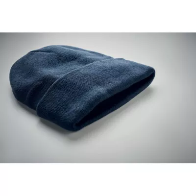Czapka zimowa unisex z dzianiny RPET POLO RPET - Niebieski (MO9965-04)