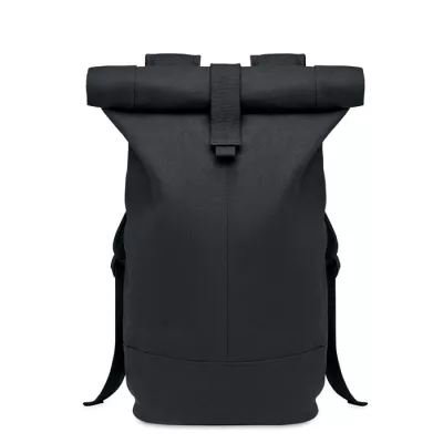 Plecak rolltop z płótna 340 g/m² ZURICH ROLL - Czarny (MO6704-03)