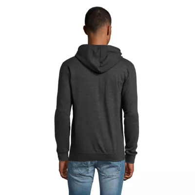 Bluza unisex z kapturem rozpinana 260 g/m² Sol's STONE - Charcoal Melange (S01714-CE)