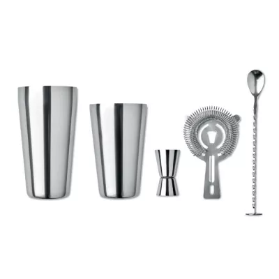Zestaw koktajlowy z shakerem 750 ml BOSTON - Srebrny Blyszczacy (MO6224-17)