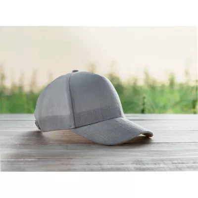 Czapka z daszkiem z konopi 370 g/m² NAIMA CAP - Szary (MO6176-07)