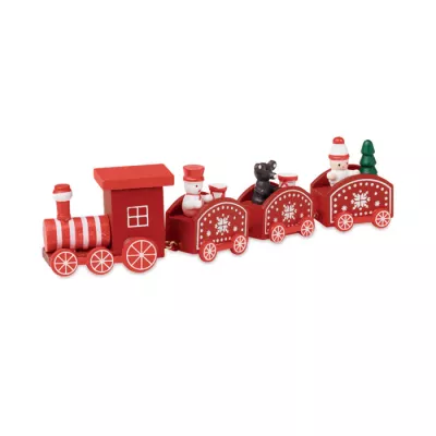 Pociąg świąteczny z MDF JUNA - Czerwony (CX1559-05)