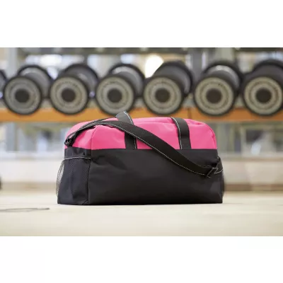 Sportowa torba FITNESS - czarny, różowy (56-0808555)