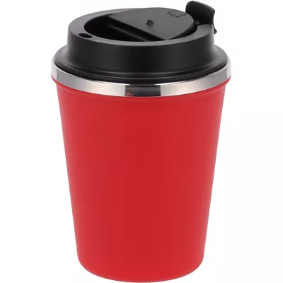 Kubek termiczny 350 ml z powłoką z recyklingu METODY - czerwony (8496205)
