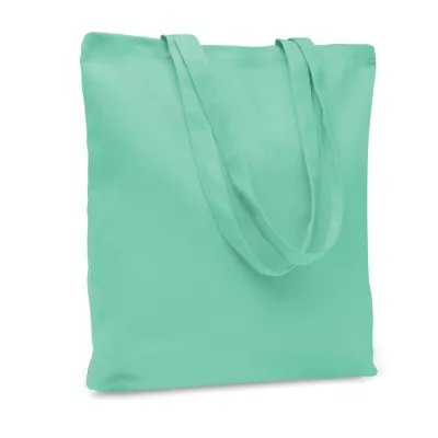 Torba bawełniana na zakupy 270 g/m² RASSA COLOURED - Miętowy Zielony (MO6442-77)