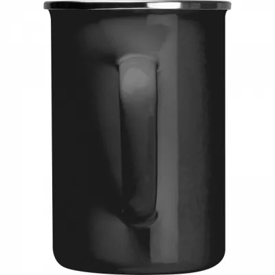 Kubek metalowy emaliowany 550 ml GENE - czarny (8385703)