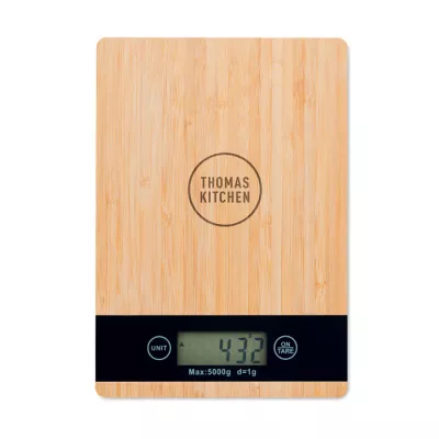 Waga kuchenna cyfrowa z bambusa do 5 kg PRECISE - Drewna (MO6245-40)