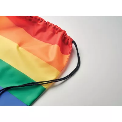 Worek ze sznurkiem tęczowy z RPET BOW - Wielokolorowy (MO6436-99)