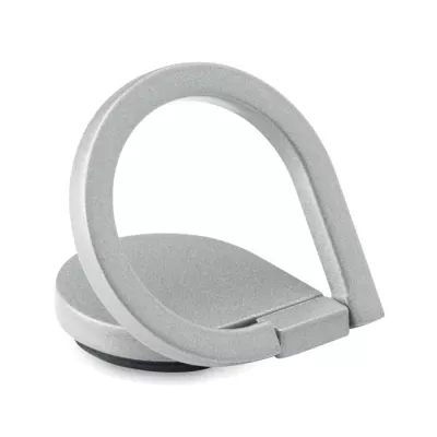 Uchwyt pierścieniowy na telefon z cynku DROP RING - Srebrny (MO9445-14)