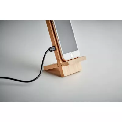 Ładowarka bezprzewodowa bambusowa 10W WHIPPY PLUS - Drewna (MO6277-40)