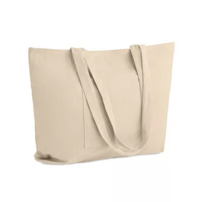 Torba sztruksowa duża z zamkiem 220 g/m² CORDY G - Bezowy (MO2875-13)