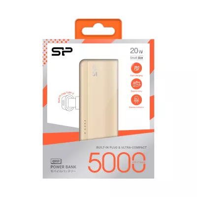 Power bank QD50 5000 mAh Silicon Power - beżowy (EG834313)