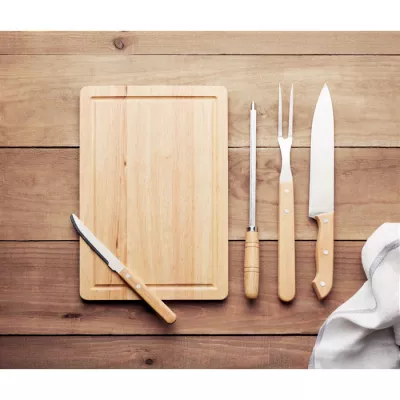 Zestaw do grilla z deską do krojenia w etui GRILLE - Czarny (MO9686-03)