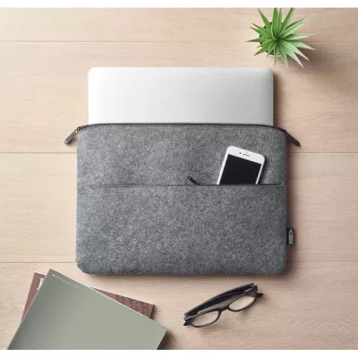 Torba na laptop 14" z filcu RPET TOPLO - Szary (MO6419-07)