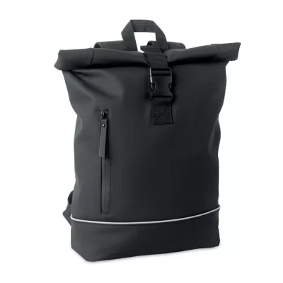 Plecak na laptop 15" z PU z odblaskiem LAPTOSA - Czarny (MO2581-03)