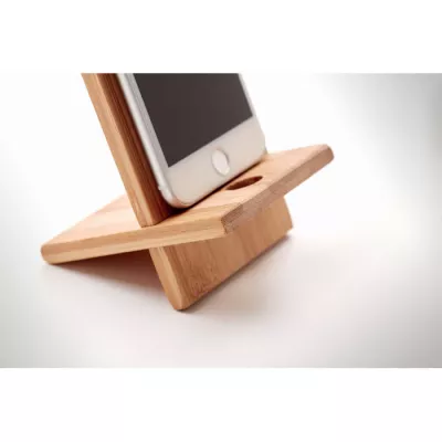Podstawka na telefon bambusowa składana WHIPPY - Drewna (MO9944-40)