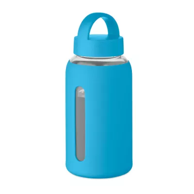 Butelka szklana z pokrowcem 600 ml BORIS - Turkusowy (MO2912-12)