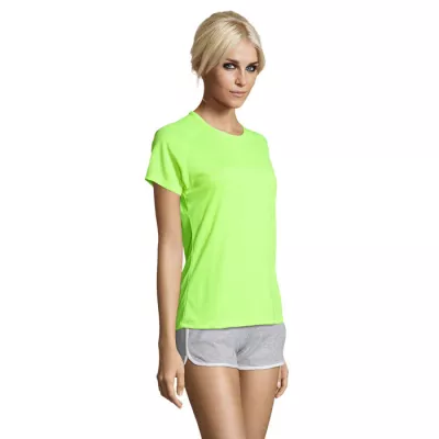 Koszulka sportowa damska 140 g/m² Sol's SPORTY WOMEN - Neon Yellow (S01159-NE)