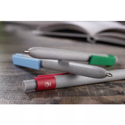 Długopis z tworzywa z dodatkiem zmielonych muszli SELIS - czerwony (19735-04)