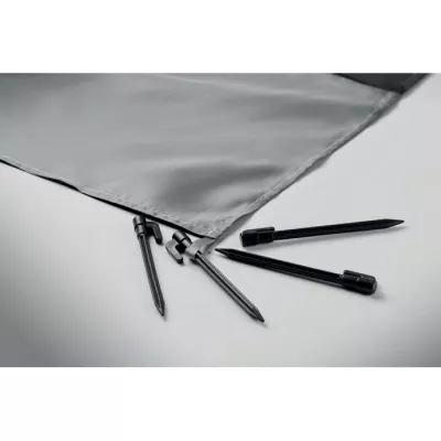 Mata plażowa duża z poliestru 200x210 cm NOSAND - Czarny (MO2882-03)