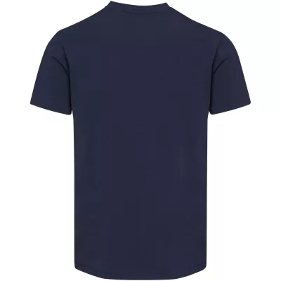 Balfour organiczna koszulka unisex z krótkim rękawem i dekoltem w serek, wykonana z materiału o gramaturze 200 g/m², z certyf - Granatowy (39665-NAVY)