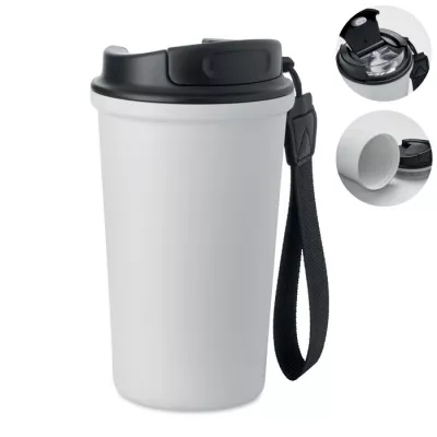 Kubek termiczny z ceramiczną wyściółką 400 ml NAKANO - Bialy (MO3156-06)