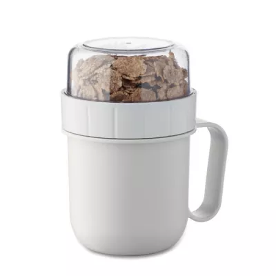 Kubek śniadaniowy z pojemnikiem 450 ml CUP ON GO - Bialy (MO2679-06)
