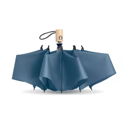 Parasol składany automatyczny 23" z RPET LEEDS - Niebieski (MO6265-04)