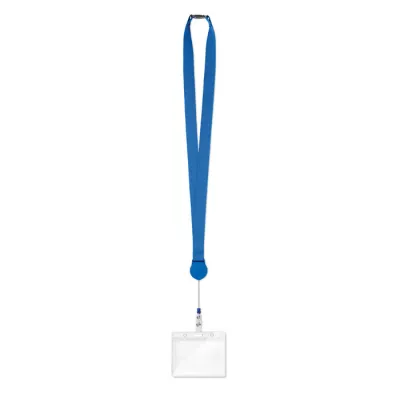 Smycz z wysuwanym uchwytem ZIP LANYARD - Niebieski (MO9852-37)
