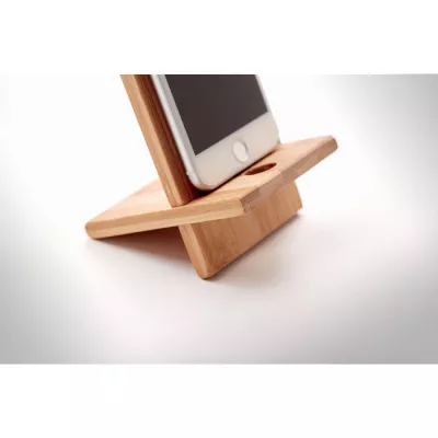 Podstawka na telefon bambusowa składana WHIPPY - Drewna (MO9944-40)