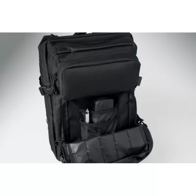 Plecak turystyczny z RPET 600D 50 l CARRYCONFI - Czarny (MO2970-03)
