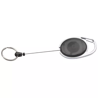 Brelok z karabińczykiem i zwijaną linką EMPLOYEE - czarny (117103)