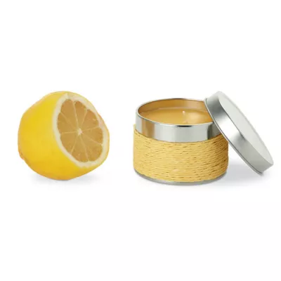 Świeca zapachowa roślinna 60 g w puszce DELICIOUS - Zólty (IT2873-08)