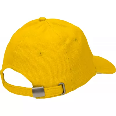 Czapka z daszkiem bawełniana 6 paneli, 260 g/m² CURTIS - żółty (5046608)